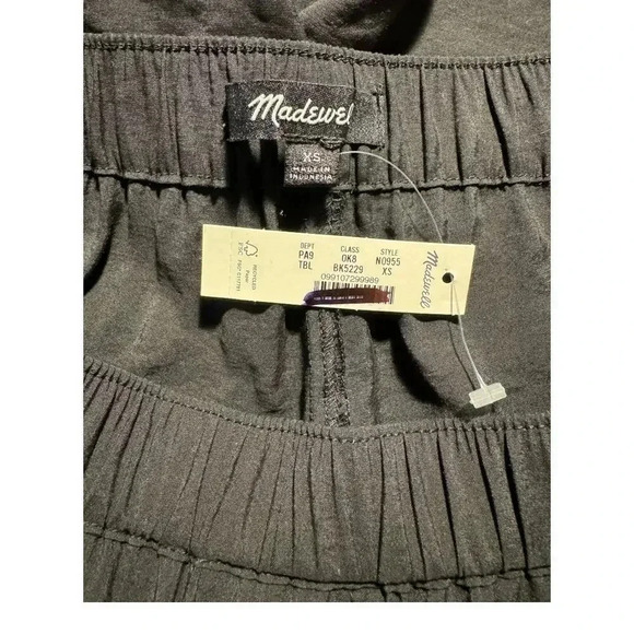 NEW Madewell XS True Black Pull-On Wide-Leg Pants in Softdrape NWT - Picture 3 of 7